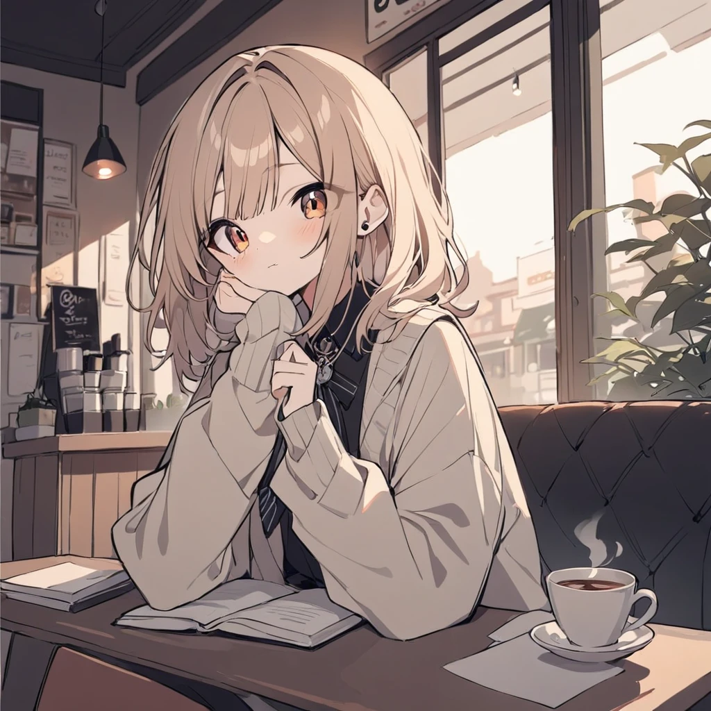 study，cute，atmosphere，Korean Girl，national language，Stylish，Cafe