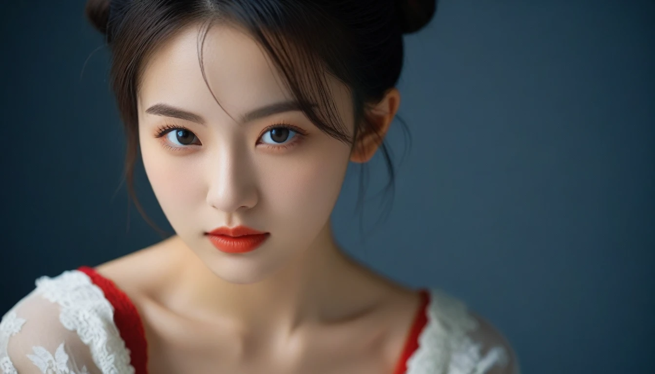 8k, Ultra-high resolution, Highest quality, masterpiece, 三分割法によるphotograph,Surreal, photograph, 1 Girl, (16 years old:1.3), pretty girl, Cute Face, 細部までBeautiful Eyes, 細かくdetailedに,masterpiece,One Girl:1.2,Japanese female announcer,cowboy shot,grin,Black short hair,Messy bun hair,((vampire:1.4)),awe, Natural skin texture、(Medieval European Dress Clothing:1.4)、(Colorful costumes:1.4)、Attractive girl、16 years old、(Perfect female body:1.4)、(女の子のポートレートphotograph:1.4)、(Photorealistic images:1.4),Fantasy art,(Beautiful Face:1.4),Beautiful and attractive eyes、Beautiful Eyes、(Tight waist:1.4)、(9 Beautiful girls with perfect body proportions:1.4),Red lips,(choker:1.4),Looking at the audience,(((Ideal body type))),A-cup small breasts :2,、Portraiture:2、Perfect Anatomy、鮮明なdetailed、detailed,Fashion magazine cover,Thin lips,Gray background ,完璧でBeautiful Face ,完璧でCute Face, Skin with attention to detail, Perfect limbs、Narrow waist,Looking at the audience,(((Ideal body type))),A cup small breasts :2,Portraiture:2,Perfect Anatomy,鮮明なdetailed,detailed,Surreal,Light and shadow,moonlight