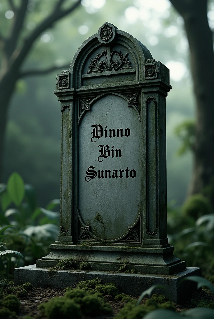 The tombstone with rip dinno bin sunarto name on it