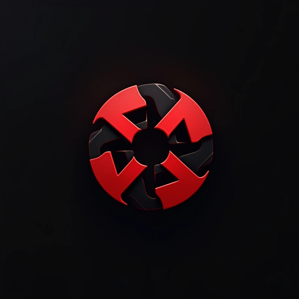 Web 3 logo, logo for social network, logo black and red colors