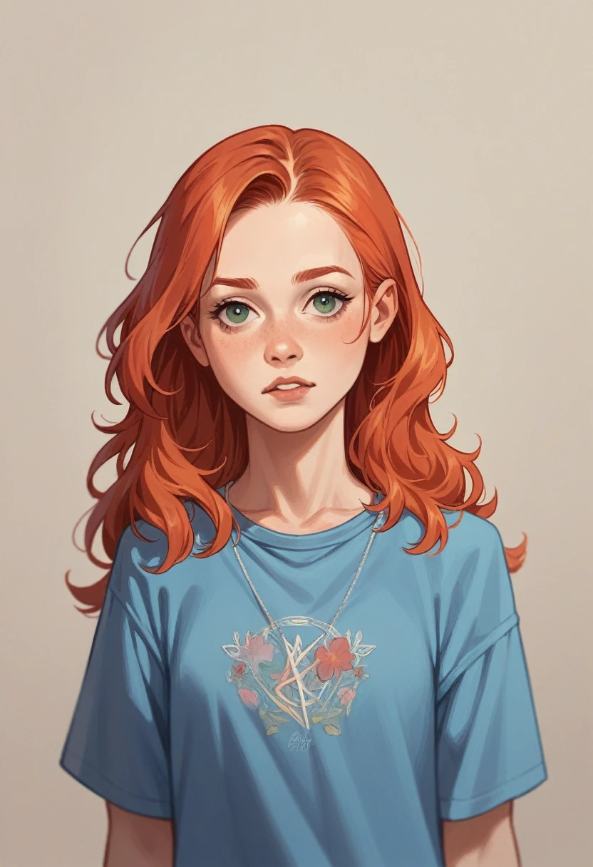 young woman, redhead, Model, high quality, perfect face