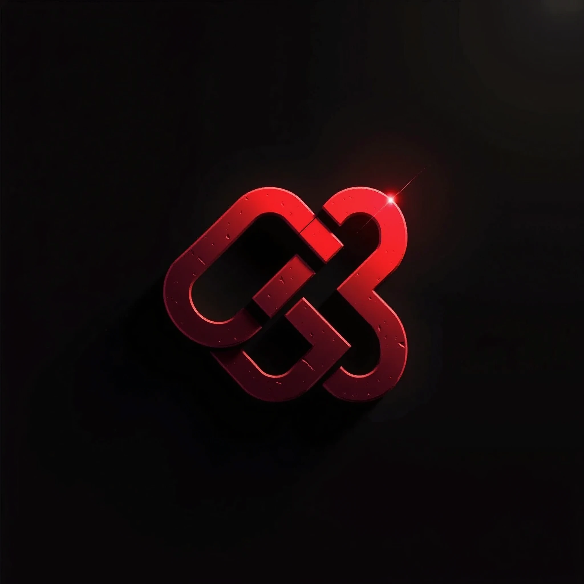 Web 3 logo, logo for social network, logo black and red colors