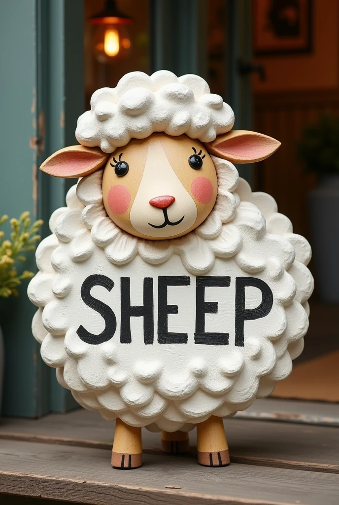 A sheep sign that says sheep