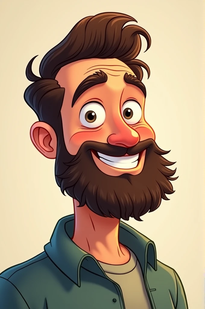 Cartoon image of man with beard