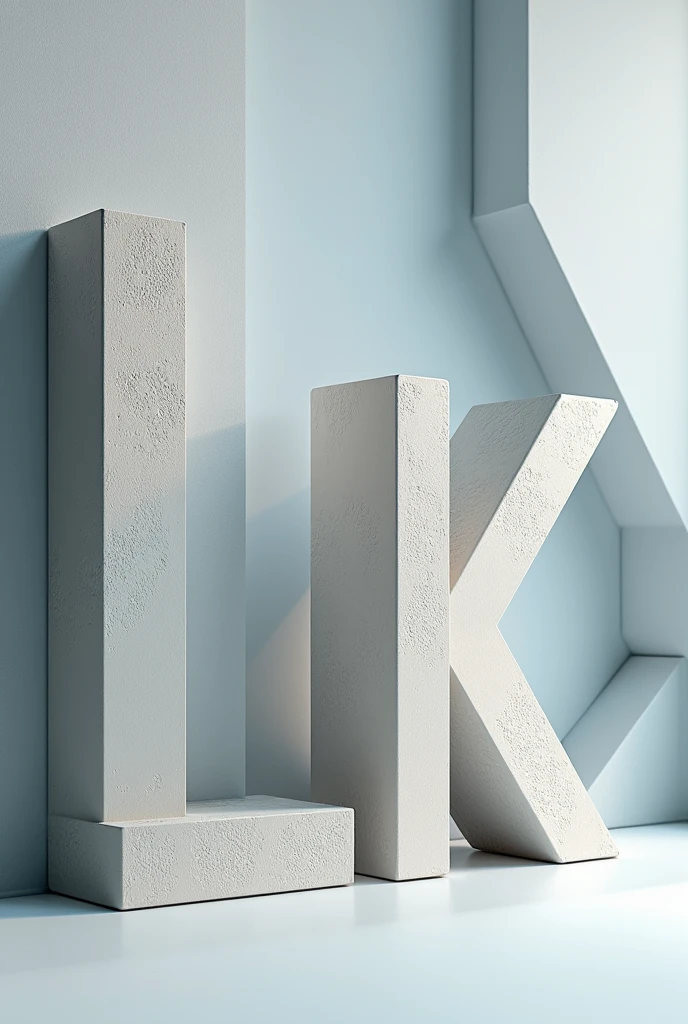 Create a painting design for letter standee. The letters are LNK