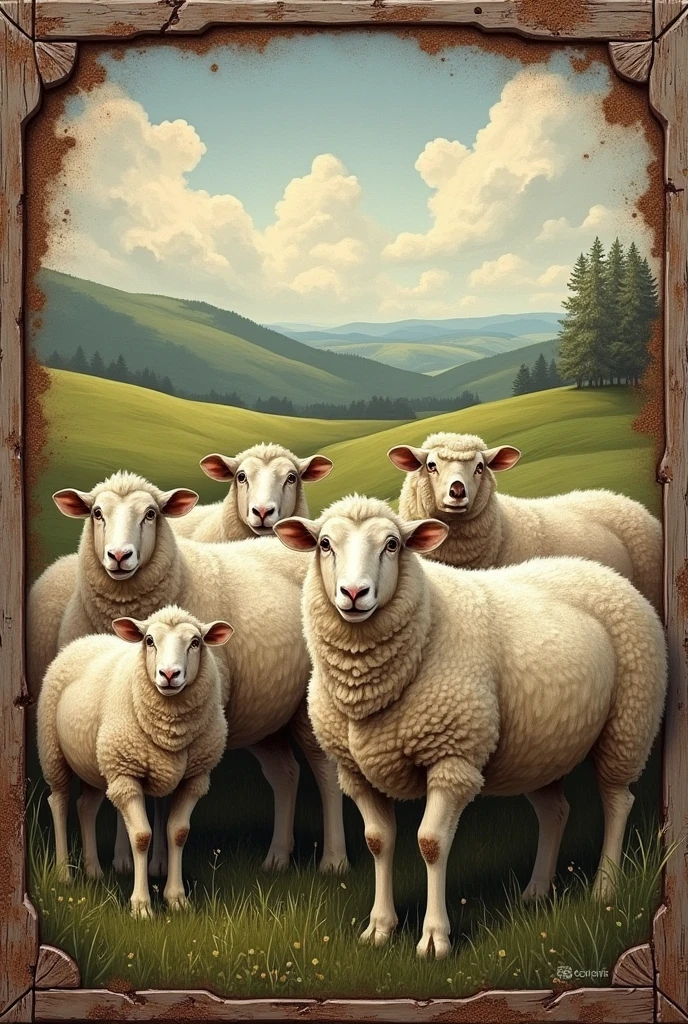 A rustic country sheep sign that says sheep. Let it not be childish