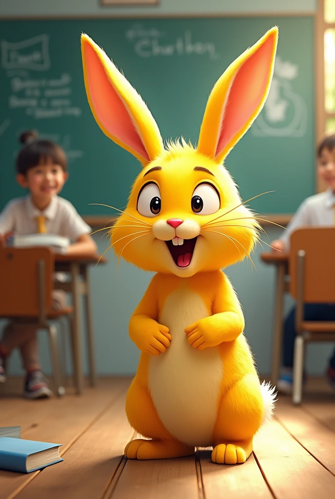 Yellow rabbit speaking:quando eu entrei na escola