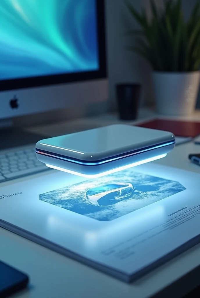 Make a picture of a new printer in a phone which rays on paper make a printer 