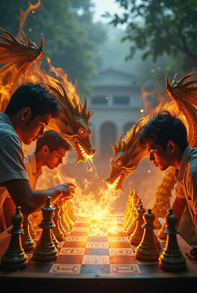 St.joseph's college Anuradhaapura chess team only chess boards on fire magical dragon powers are blasted