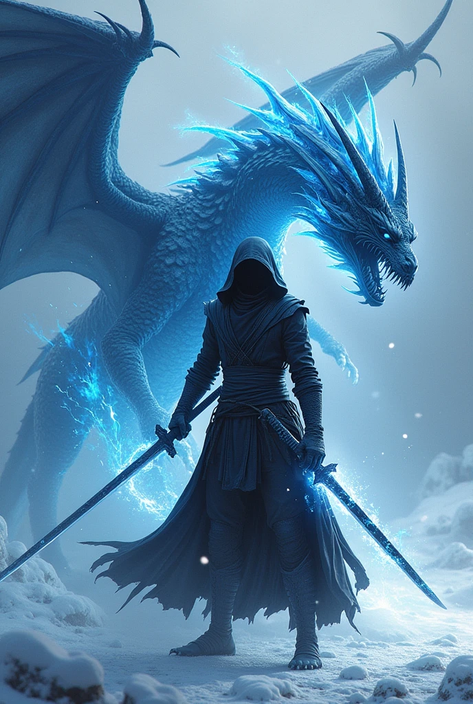 A ninja with ice powers Swordsman has regeneration and teleportation and has a dragon
