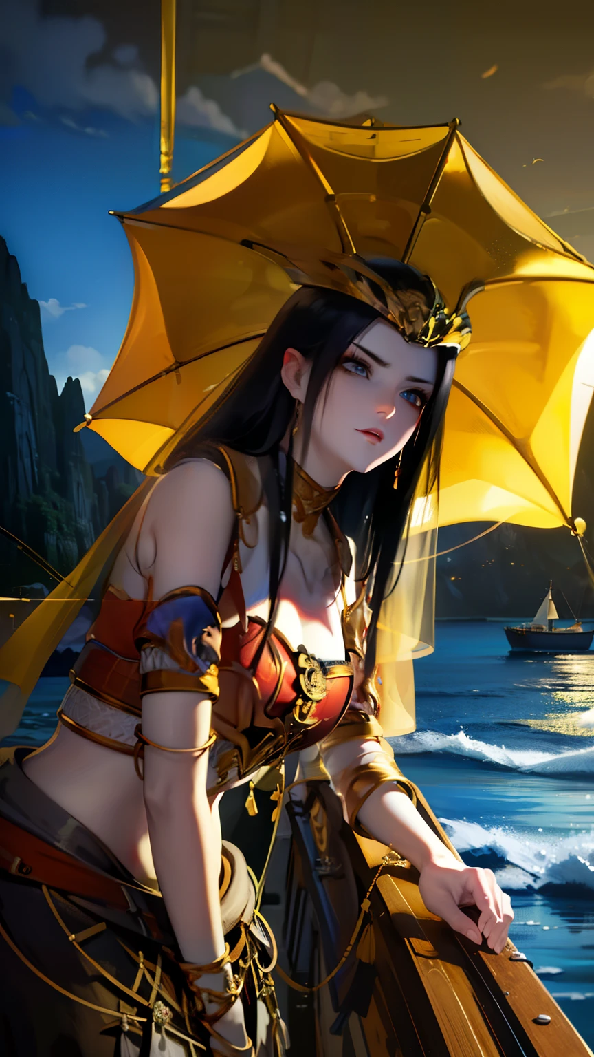 (masterpiece:1.2), best quality, photo of beautiful female fisherman, gingerhair, 40yo, wearing yellow raincoat, (on fishing boat:1.3), dark clouds, Photorealistic, Hyperrealistic, Hyperdetailed, analog style, hip cocked, demure, low cut, detailed skin, matte skin, soft lighting, subsurface scattering, realistic, heavy shadow, masterpiece, best quality, ultra realistic, 8k, golden ratio, Intricate, High Detail, film photography, soft focus