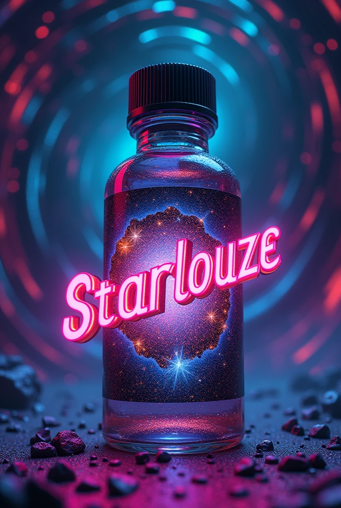 A text saying "Starlouze" on a Rush Poppers bottle