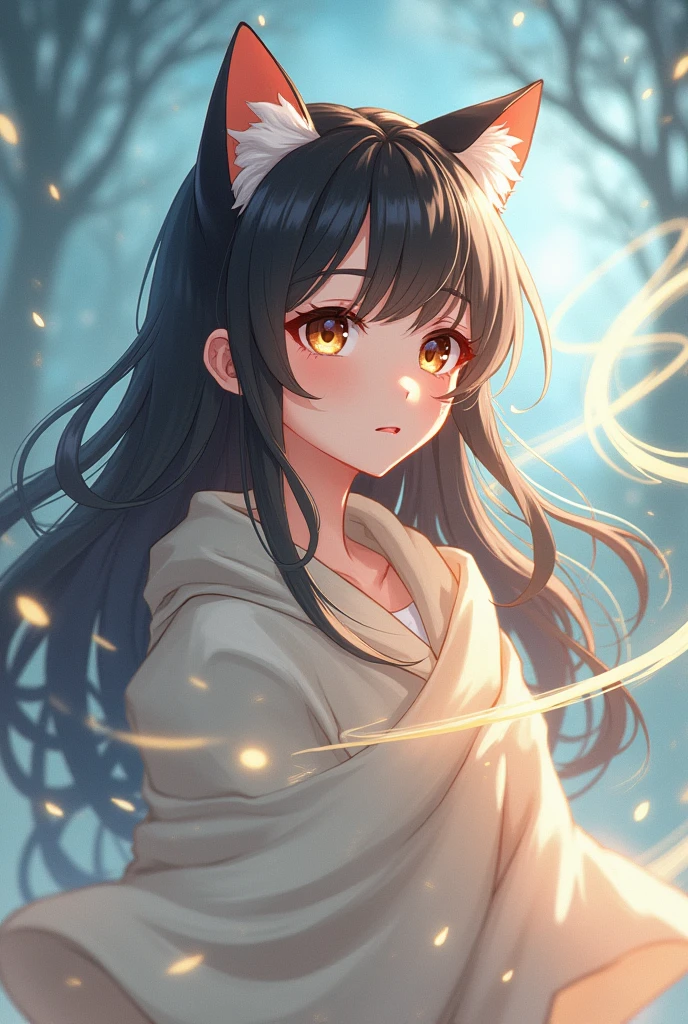 19 year old girl, sahwl, anime, cat air,