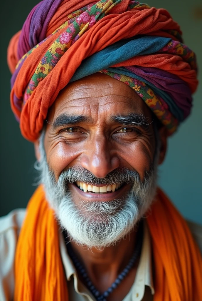 Turban man smiling