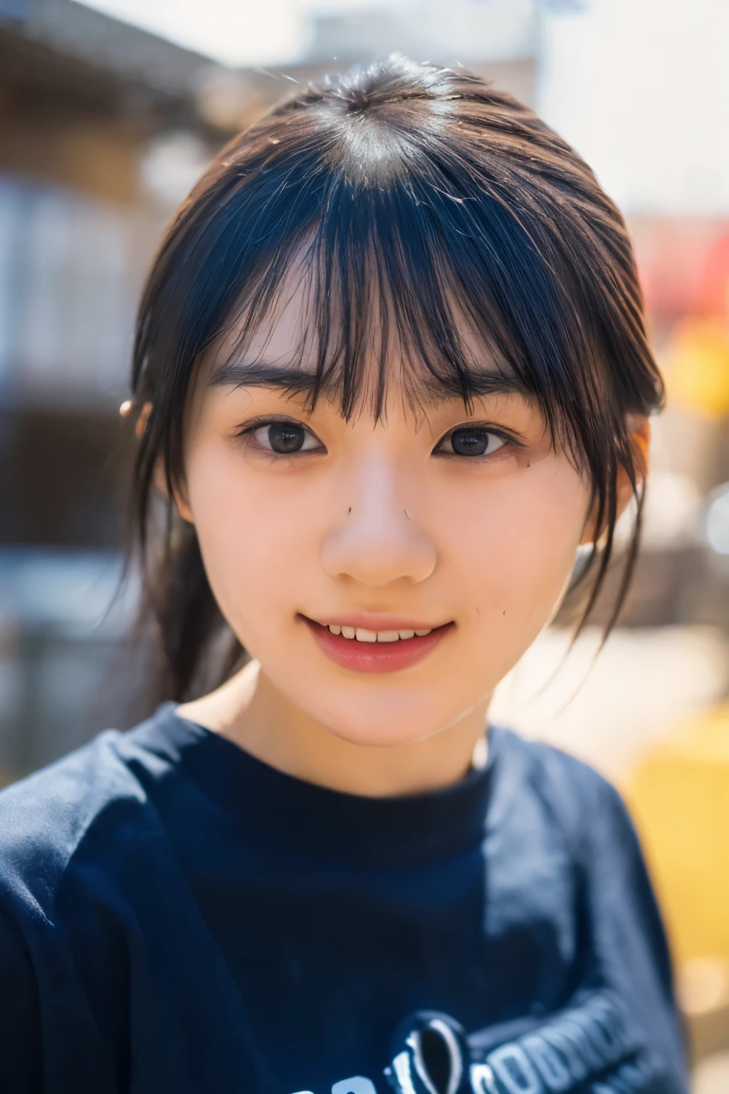 Cute Japanese Women Photos, Little Woman, 20-year-old, Beautiful and perfect face, brown, Beautiful Face, thin: 1.2,Dressed, (photo Realistic:1.4), (hyper Realistic:1.4), (Realistic:1.3),
(Smoother lighting:1.05), (Improving the quality of cinema lighting:0.9), 32K,
1 girl,20-year-oldの女の子, Realistic lighting, Backlight, The light shines on your face, Ray Tracing, (Bright light:1.2), (Improvement of quality:1.4),
(Highest quality Realistic textured skin:1.4), fine grain, Detailed face,
(tired, Sleepy and happy), (smile:0), Face close-up, T-Shirts,
(Accentuates body lines:1.1), (Enhances the beauty of skin texture:1.1)