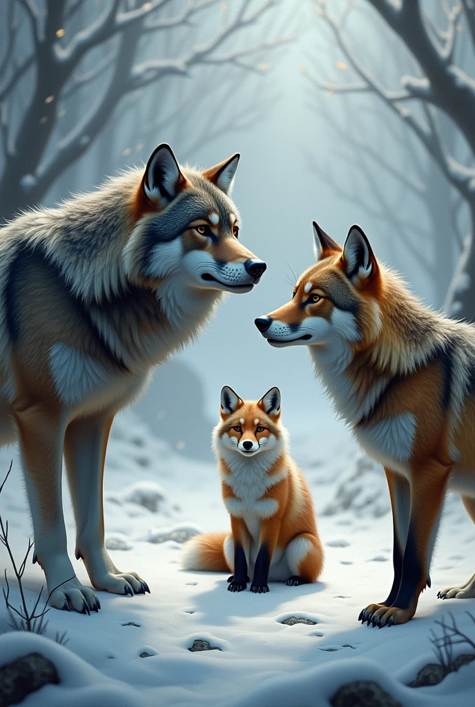 Un loup, un renard et un loup