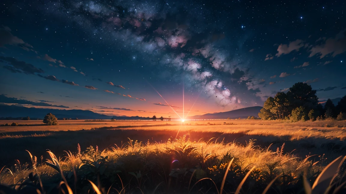 sky landscape,night sky,stele,cloudy sky,grass field,beautifully lit sky,serene night,Sky full of stars,fluffy clouds,Grama Dewy,quiet night scene,lush vegetation,tranquil ambience,sparkling stele,serene landscape of starlight,calm surrounded by nature,ethereal atmosphere,dark sky with twinkling stele,soft grass,luminous night sky,astral beauty,calming environment,vividly painted stele,dreamy clouds,chirping of crickets,nocturnal wonders,serene meadow,majestic celestial display,whispering breeze,enchanted view,celestial canopy,Shimmering constellations,serenity under the night sky,night tranquility,hidden mysteries of the cosmos,fickle clouds,Moonlit sky,meal,Starry skies,dreamlike images,cloudy night sky,illuminated grasses