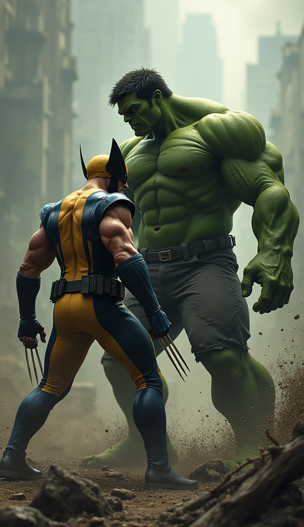 realistic, wolverine vs hulk