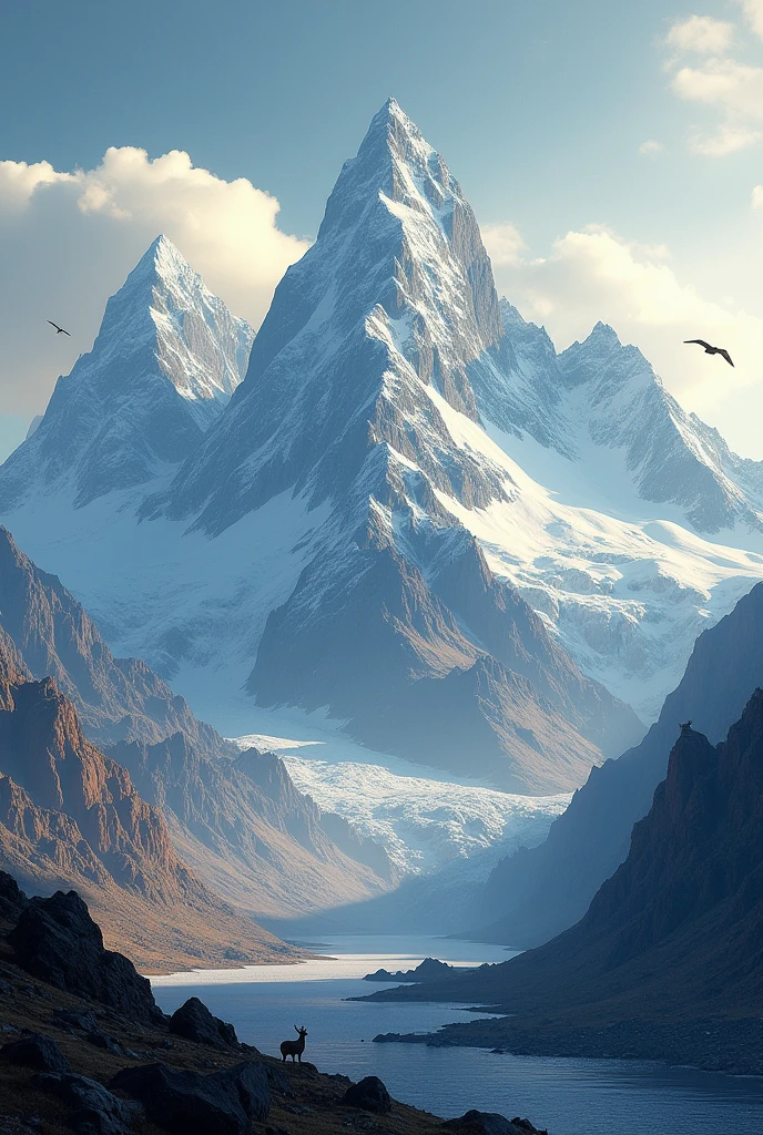 Top five highest moubtain in the world with 5 mountain photo