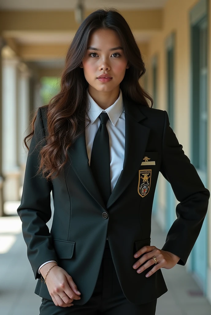 A high school student in an extremely vulgar uniform 