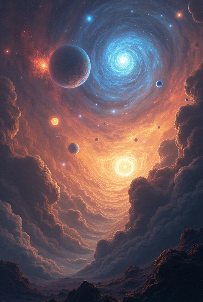 Instructions: Create and Illustrate your own universe with hypothesis of how the universe started should have scientific information (Give me some ideas) Thank you!