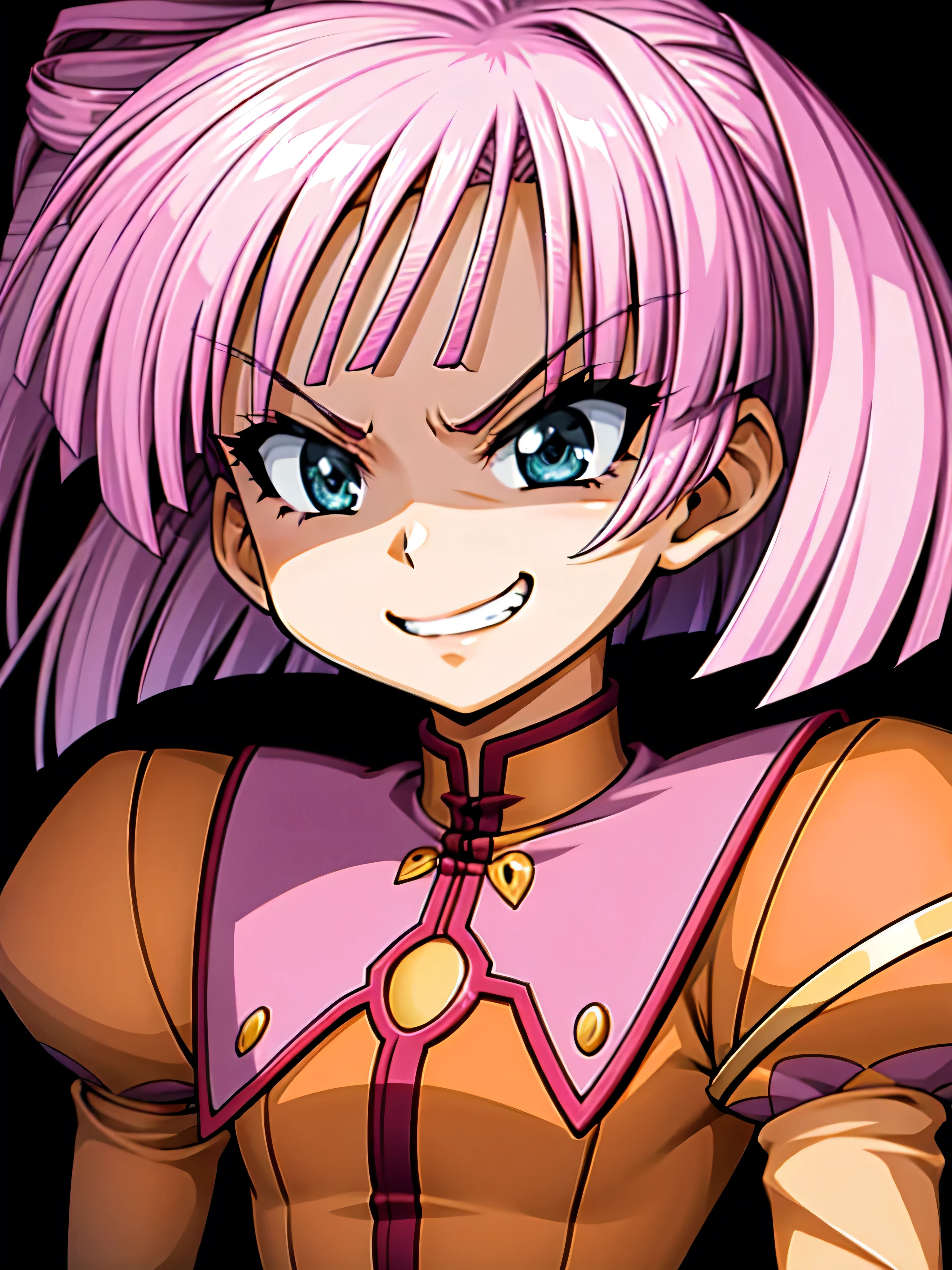 (Highest_Quality 4K, 8k, High resolution, masterpiece: 1.2), Super detailed),from_Under,(anime_Screen Cap),(One girl,alone),dynamic_angle,Too evil_笑face,Too evil laugh at,Tis,Dark shading_face,too sadistic 笑face,笑face worst,,Bob Short Hair,,,View your viewers,Upper Body,Black background,too worst 笑face,too bad 笑face,Too evil smirk,,Such a sadistic smile,Shaded face (eyes in shadow)