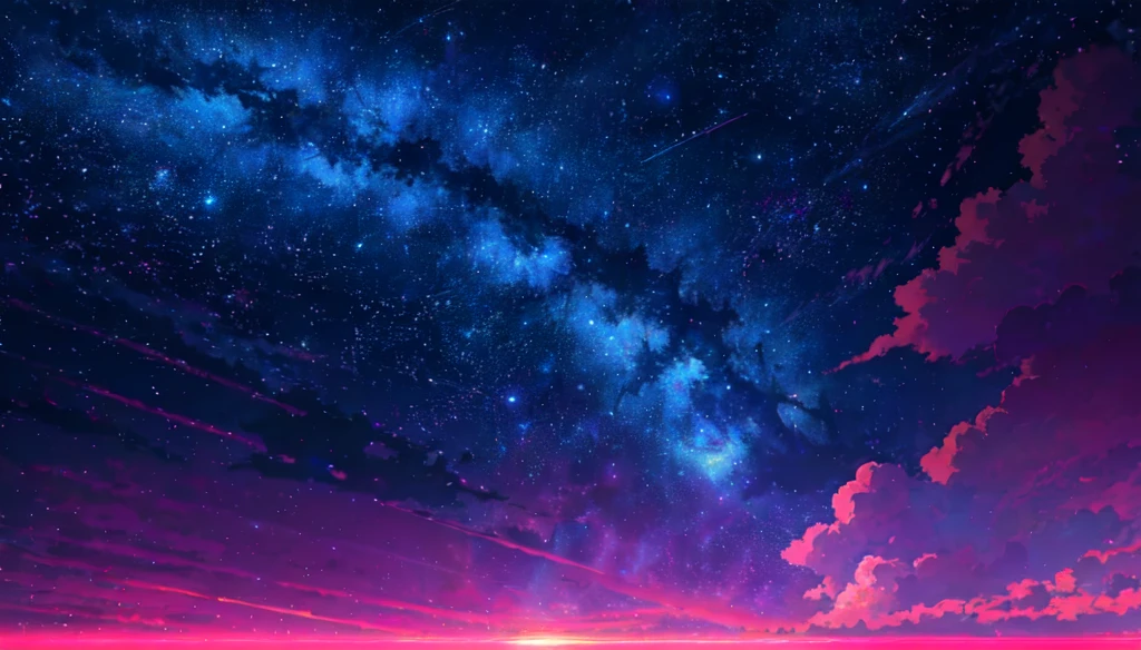 anime - style scene of a beautiful sky with a star and a planet, cosmic skies. by makoto shinkai, anime art wallpaper 4k, anime art wallpaper 4 k, anime art wallpaper 8 k, anime wallpaper 4k, anime wallpaper 4 k, 4k anime wallpaper, anime sky, amazing wallpaper, anime background, heaven planet in background, anime background art