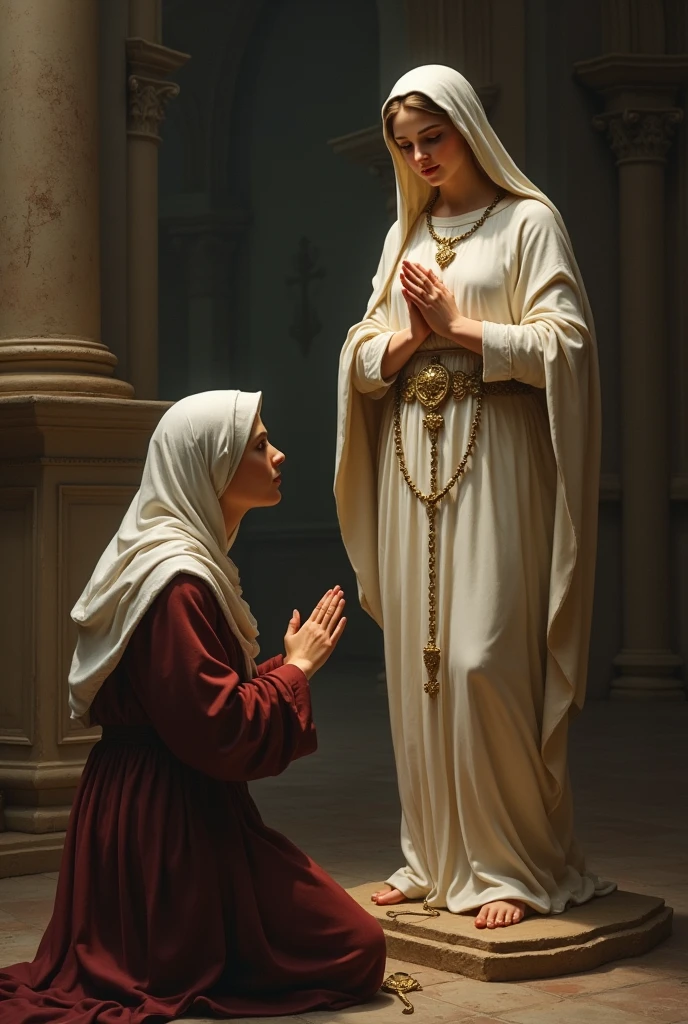 Me and Our Lady praying the holy rosary