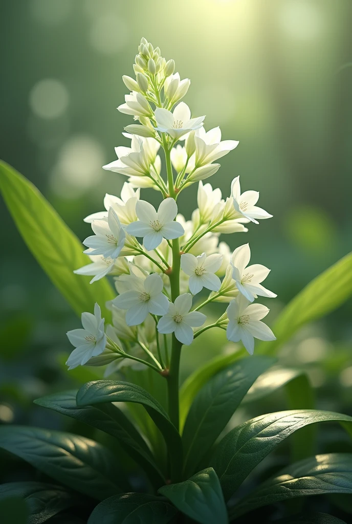 a sacred plant with clusters of tiny, white flowers that emit a gentle, sweet fragrance