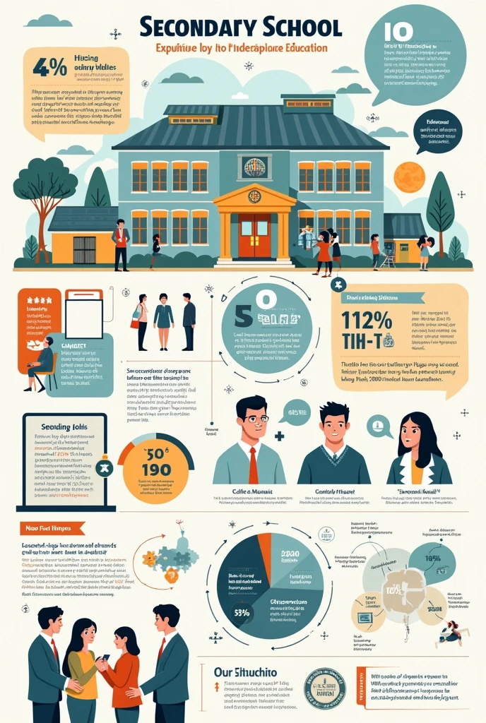 Create an infographic for me about secondary school