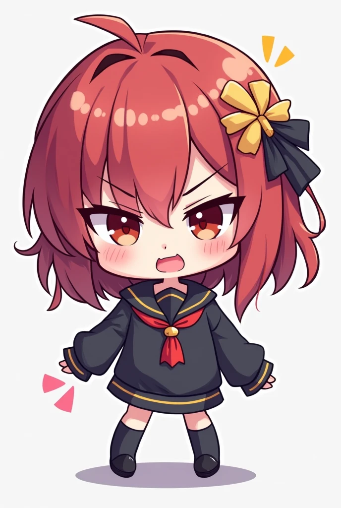 Making for Discord Emoji.
Add an cute anime girl with angry face
and add Big text of "a7a"