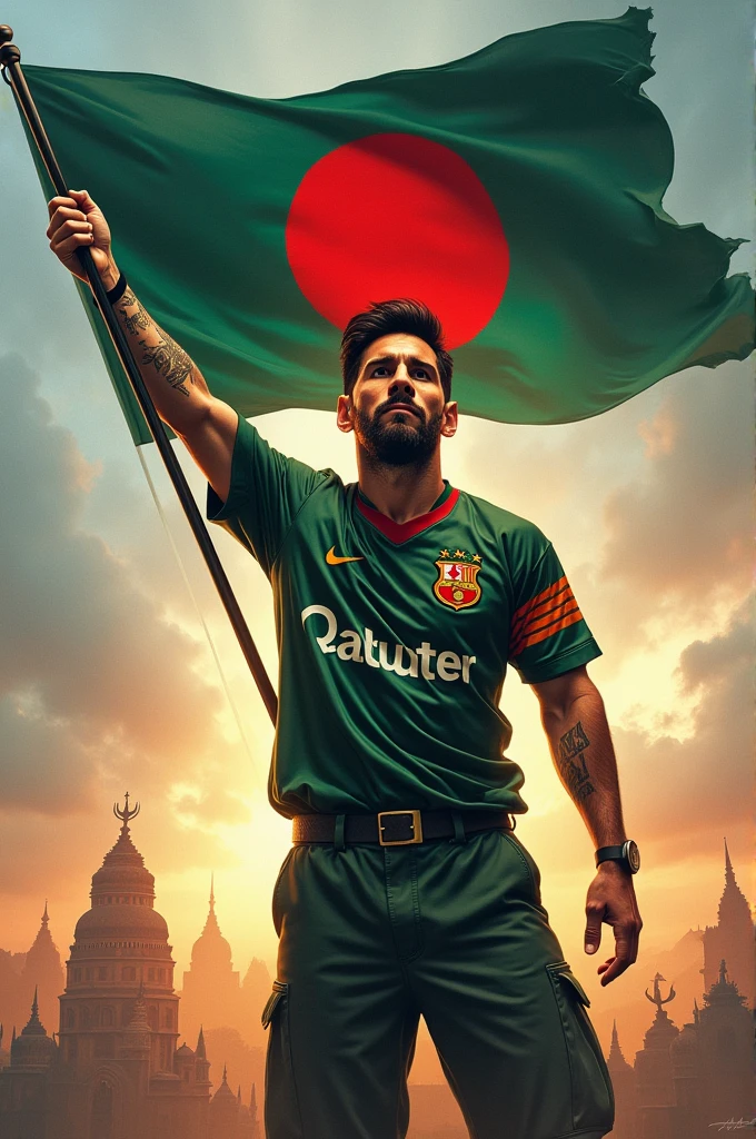 Messi in Freedom Fighter for Bangladesh with Bangladeshi flag and win