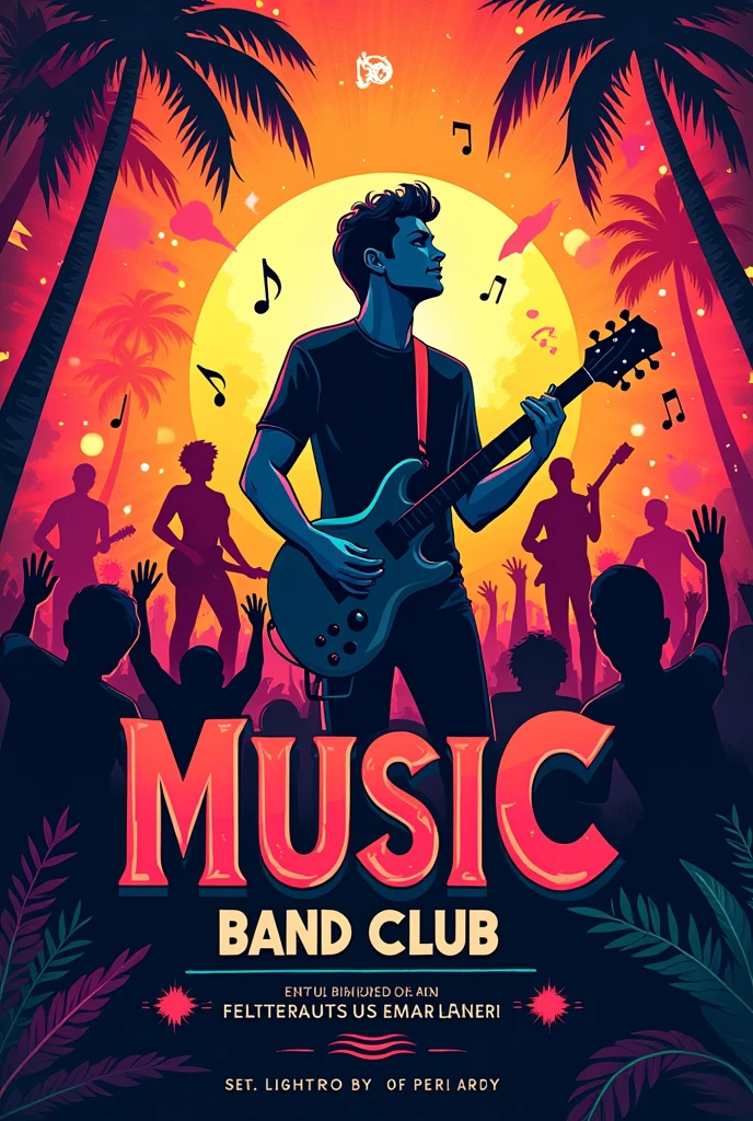 Music band club poster 
Without persons