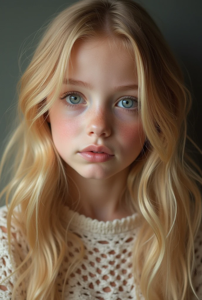 BIG EYED BLONDE GIRL,dolce,young long hair