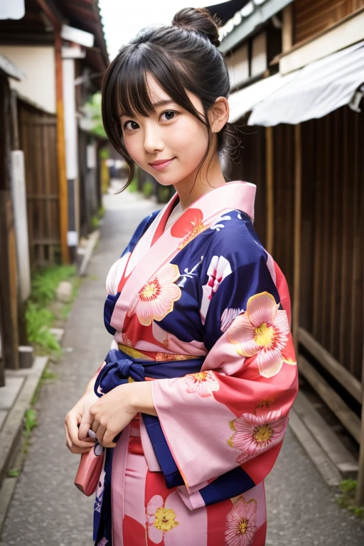 Cute girl in yukata