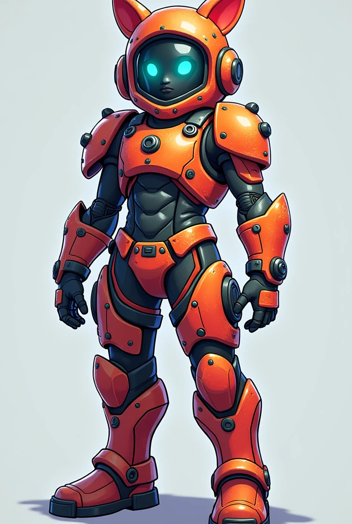 A detailed critique of a unique outfit in a popular battle royale video game. The outfit known as a 'skin' features bright and vibrant colors, with an unknown character dressed in durable protective gear, studded with gleaming metal accents and adorned with whimsical accessories. These add a playful touch to the otherwise militaristic appearance. Despite the game's cartoonish art style, the skin reflects a high level of detail, with noticeable wear and tear suggesting countless epic battles.
