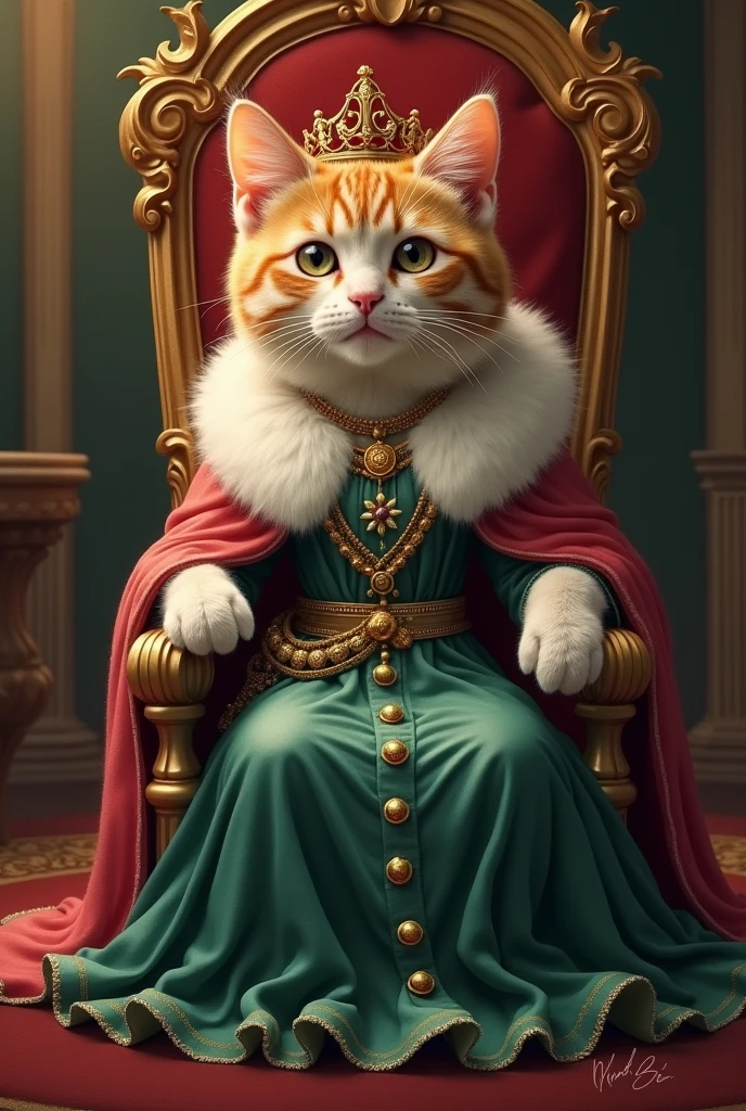 Cat、Queen、Throne、animal