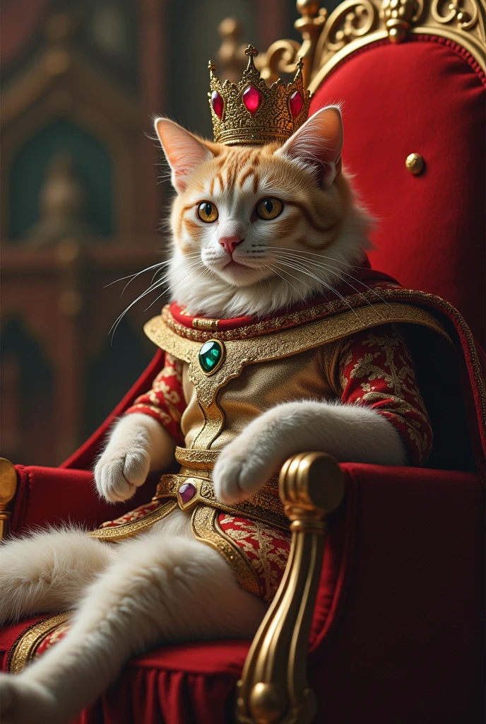 Cat、Queen、Throne、animal