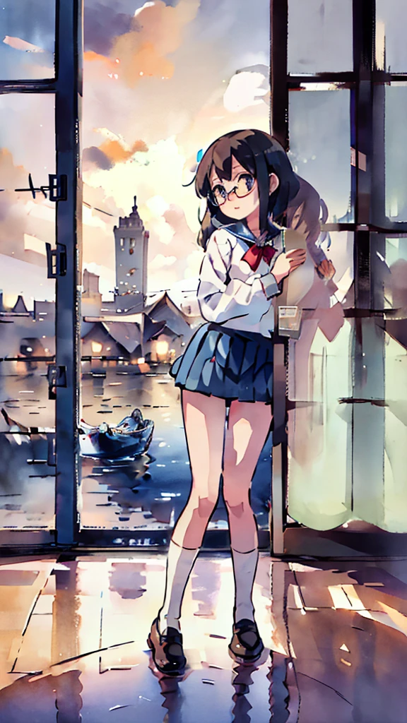metropolis、water、Midnight、Moon、Blue light、sky、sea、Nsfw、masterpiece, high quality, 4K, HDR,, Stable Diffusion prompt: schoolgirl with short、brown hair and red-framed glasses, wearing a white blouse and navy skirt, white panties visible, navy socks and brown loafers, in a state of arousal and trembling with sexual climax,simple illustration style, In a nichijou (everyday life) Setting Image generation AI model used: Stable Diffusion (eleet- model)
id: i2