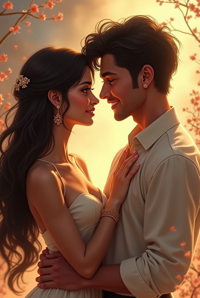 generate an image of a couple on which the girl name is hetankshi and boy name is yaksh.