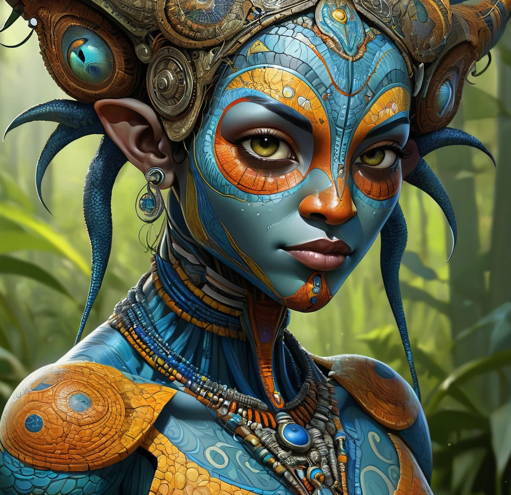 a  enticing  being, highly detailed digital painting,  