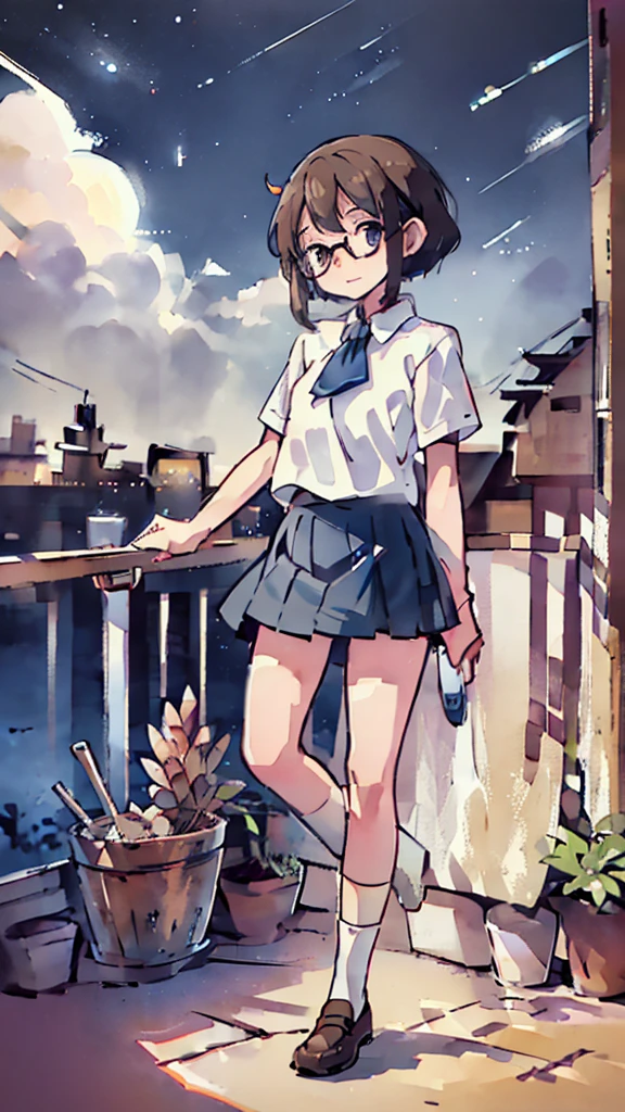 metropolis、water、Midnight、Moon、Blue light、sky、sea、Nsfw、masterpiece, high quality, 4K, HDR,, Stable Diffusion prompt:  schoolgirl with short、brown hair and red-framed glasses, wearing a white blouse and navy skirt, white panties visible, navy socks and brown loafers, in a state of arousal and trembling with sexual climax,simple illustration style, In a nichijou (everyday life) Setting Image generation AI model used: Stable Diffusion (eleet- model)

id: i2