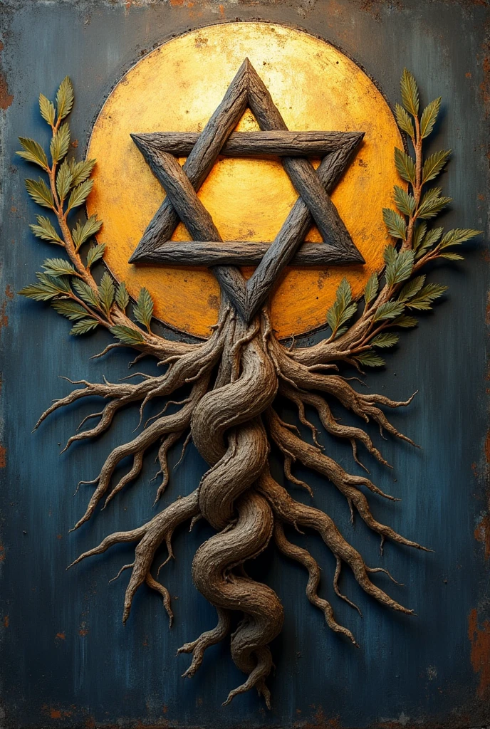 Star of David with roots