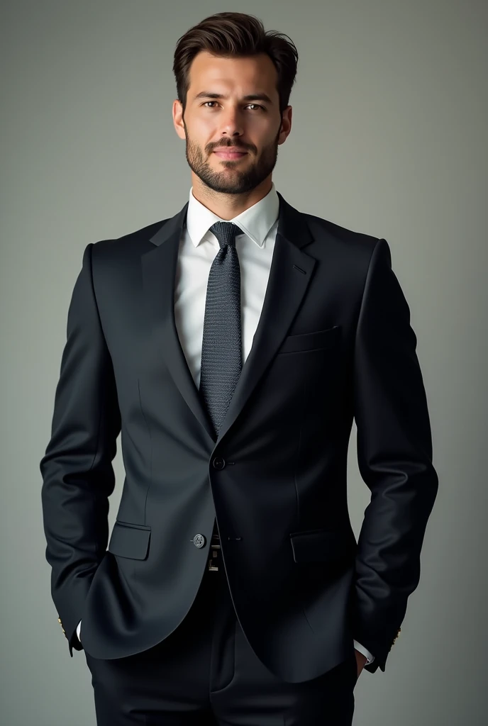 I want to create one photo of me wearing business suit 