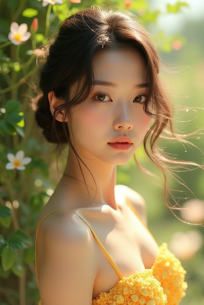  Korean girl with summer concept and has a mature face