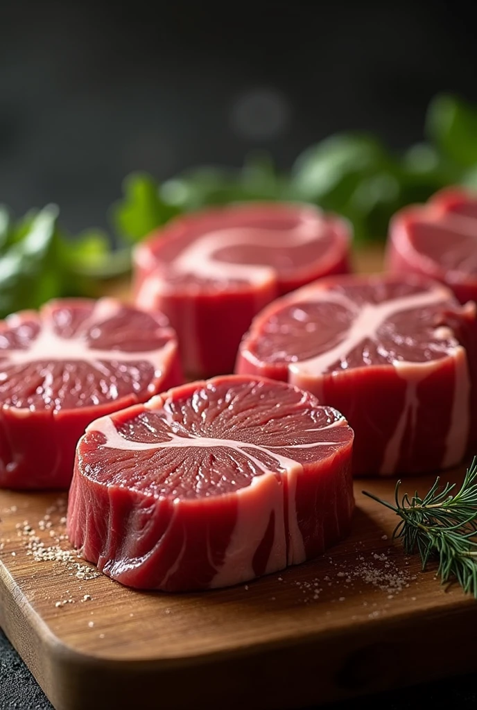 Luxury meat scene。Close-up photo