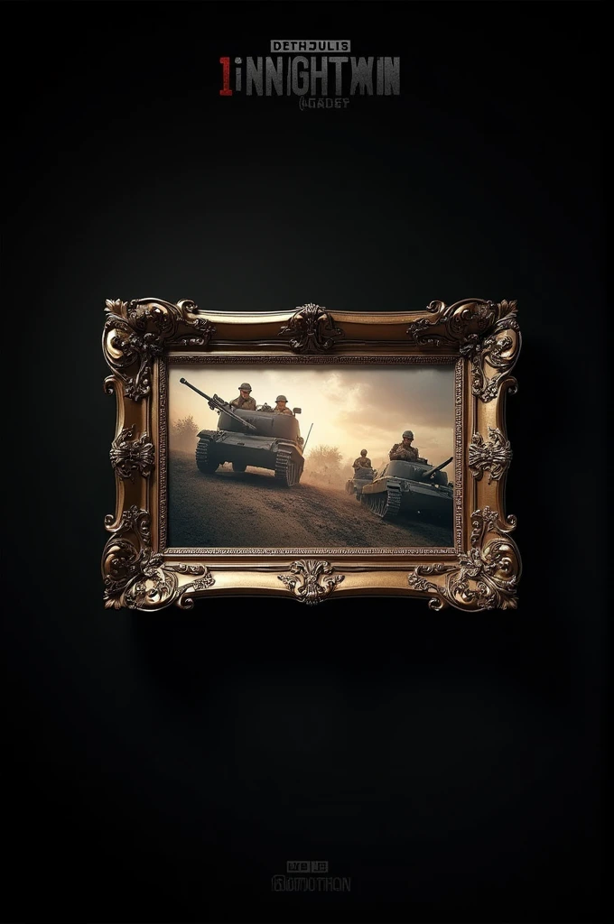 A FRAME IN THE CENTER WITH THE NAME BATTLE OF GREECE ON A BLACK BACKGROUND