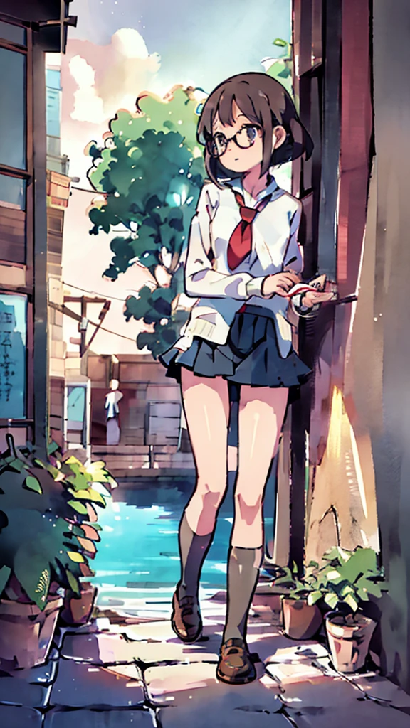 metropolis、water、Midnight、Moon、Blue light、sky、sea、Nsfw、masterpiece, high quality, 4K, HDR,, Stable Diffusion prompt: schoolgirl with short、brown hair and red-framed glasses, wearing a white blouse and navy skirt, white panties visible, navy socks and brown loafers, in a state of arousal and trembling with sexual climax,simple illustration style, In a nichijou (everyday life) Setting Image generation AI model used: Stable Diffusion (eleet- model)
id: i2