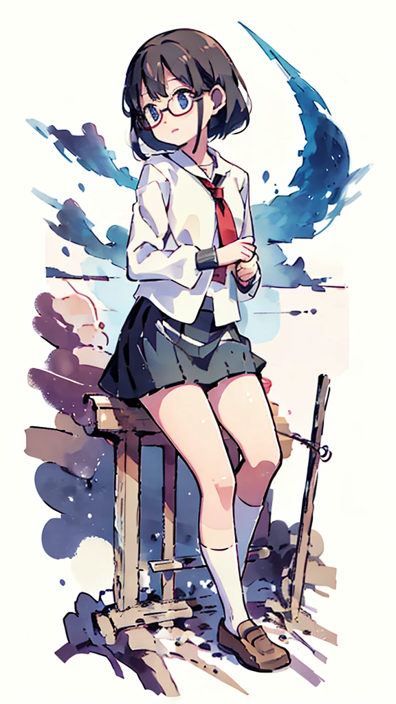 metropolis、water、Midnight、Moon、Blue light、sky、sea、Nsfw、masterpiece, high quality, 4K, HDR,, Stable Diffusion prompt: schoolgirl with short、brown hair and red-framed glasses, wearing a white blouse and navy skirt, white panties visible, navy socks and brown loafers, in a state of arousal and trembling with sexual climax,simple illustration style, In a nichijou (everyday life) Setting Image generation AI model used: Stable Diffusion (eleet- model)
id: i2
