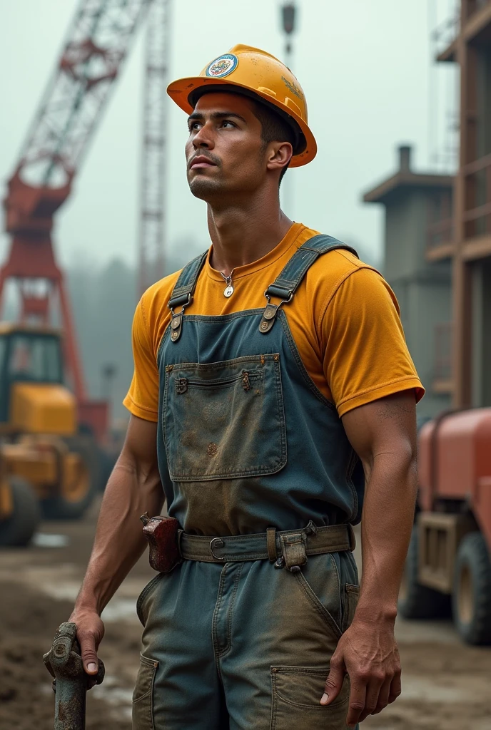 Ronaldo becomes a construction worker